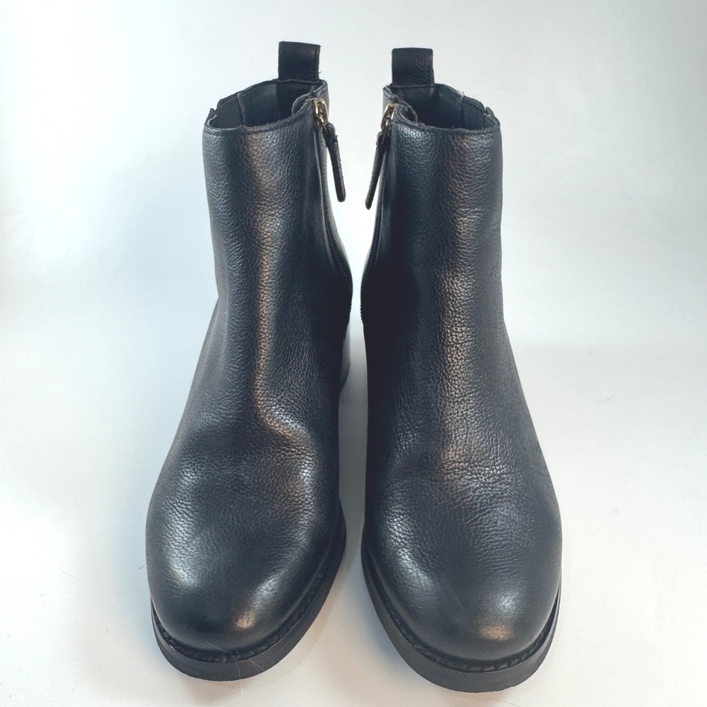 Cole Haan Addie Black Pebbled Leather Ankle Boots W21600 Block Heel Womens 7B - Picture 3 of 8